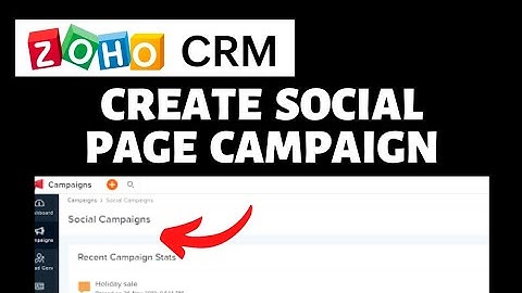How To Create Social Page Campaign on Zoho CRM | Zoho CRM Tutorial