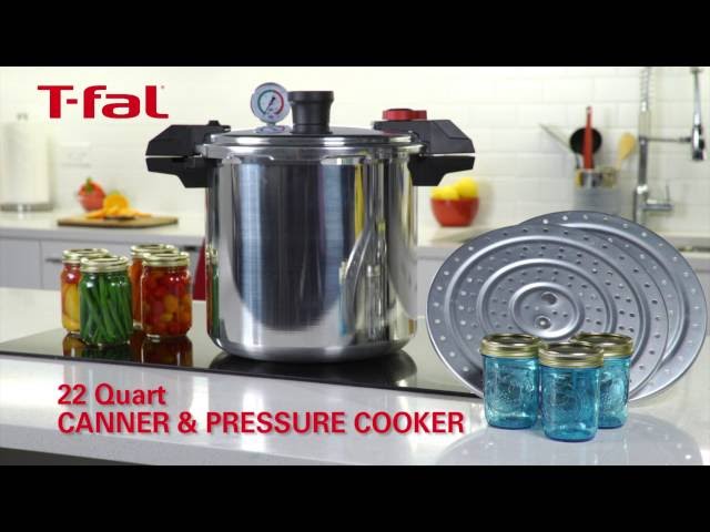 T-fal Heavy Gauge Polished Aluminum 22 Qt. Canner & Pressure