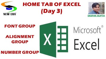 Learn Home Tab of Excel By Deepak Gupta (Day 3)