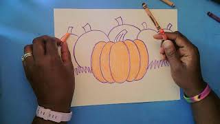 Draw a Pumpkin Patch- Make Art with Mrs. M.