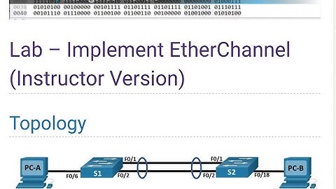 6.4.2 lab implement etherchannel
