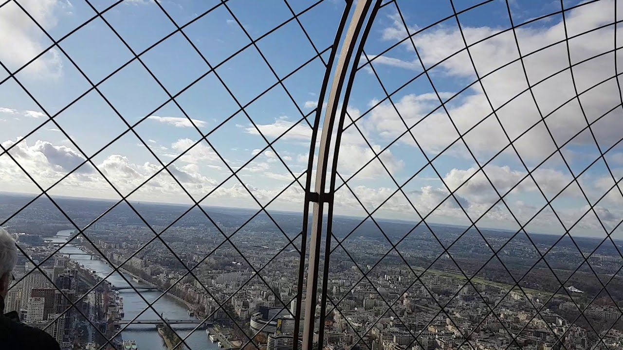 Eiffel tower 3rd level summit (outside) - YouTube