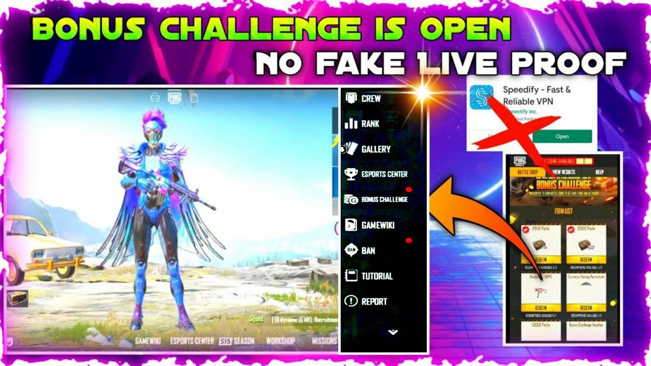 Bonus challenge event  is open  in Pubg mobile