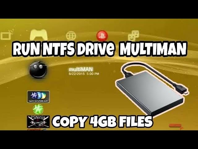 PS3 - How to access ntfs drives from multiman?