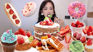 Asmr🍰Eating Matcha Cream Thousand Layer Ca🍰 (Soft And Waxy Sound) 크림丨먹방丨Mukbang丨Satisfying丨Eatings screenshot 5
