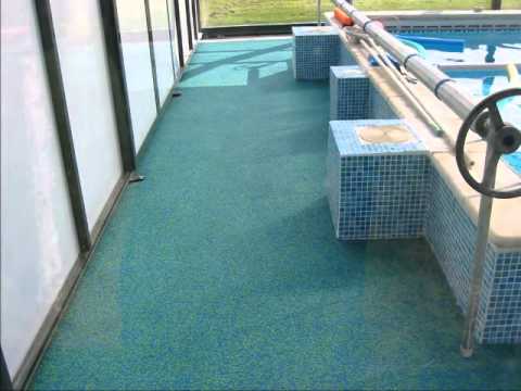 Video: Anti-slip Pool Coverings: Rubber Flooring, Roll-up And Modular Anti-slip Pool Coverings