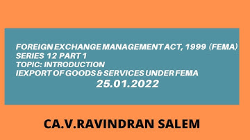 Import of Goods and Services under FEMA 1999