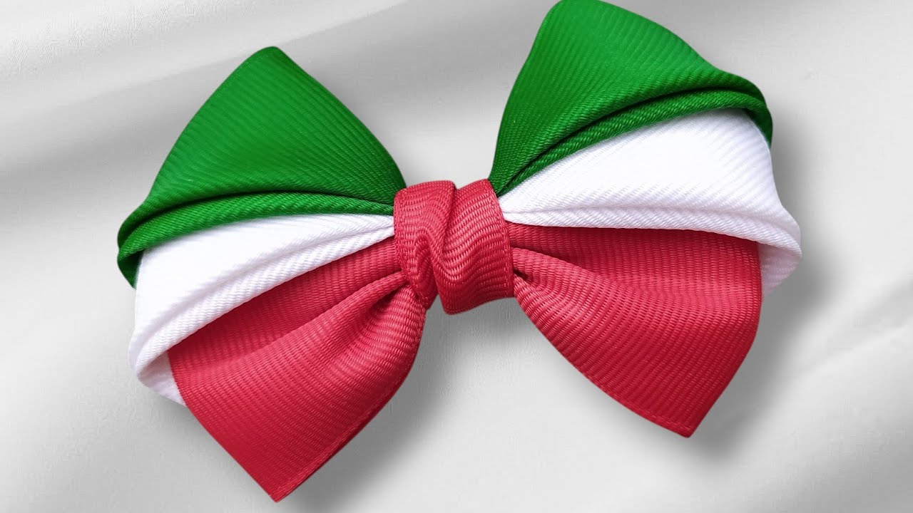 Maratón moño mexicano/moño tricolor No.59 / MUY FACIL - moños para principiantes 