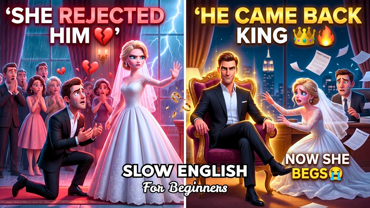 She Rejected Him at the Wedding… Now He’s a Billionaire & She Begs! 😱💔 | English Listening Practice