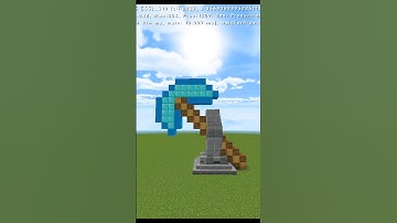 HOW TO BUILD PICKAXE STATUE      IN MINECRAFT #minecraft #shorts #tranding #tutorial #viral