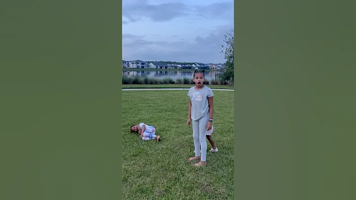 Dad catches daughters playing tag then big sister does this #shorts