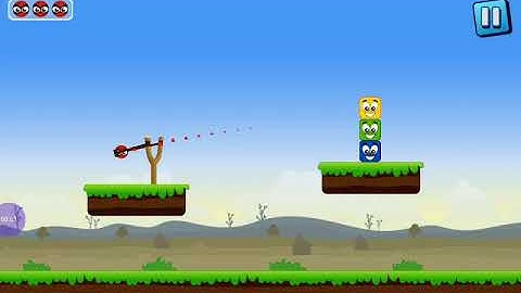 Knock down angry birds play levels