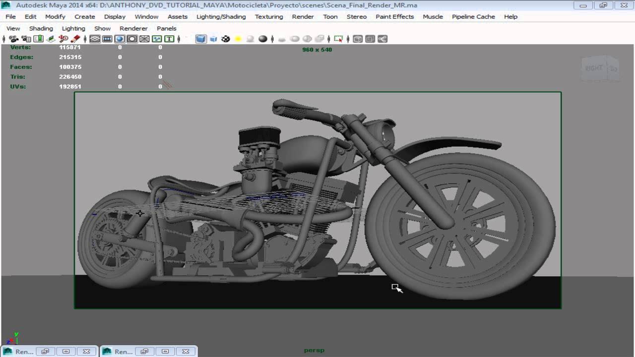 Modelado Motocicleta con Autodesk Maya - YouTube