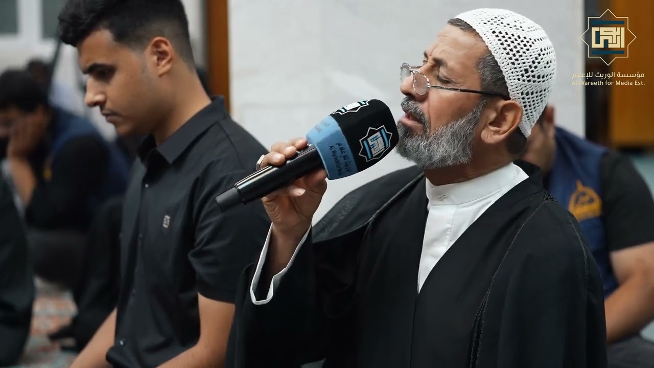 جانب من صلاة الجماعة اليومية في مكتب سماحة المرجع  اليعقوبي (دام ظله)، يتبعها مجلس نعيٍ حسيني