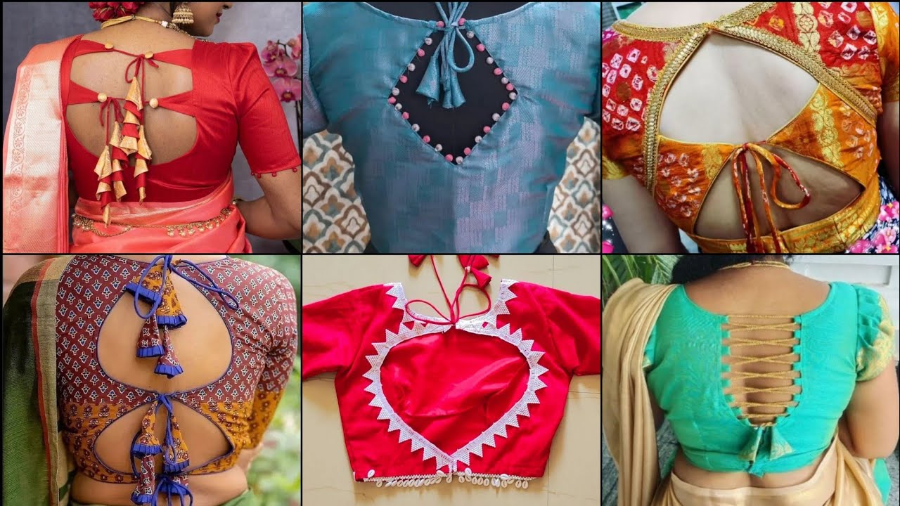Dori Back Neck Blouse Design New Model Back Side Blouse Designs ...