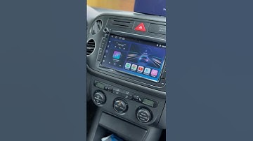 Install carplay radio android Volkswagen Tiguan with reverse camera original oem