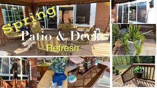 2021 SPRING PATIO AND DECK REFRESH| CLEAN AND DECORATE | OUTDOOR SPRING DECK AND PATIO REFRESH