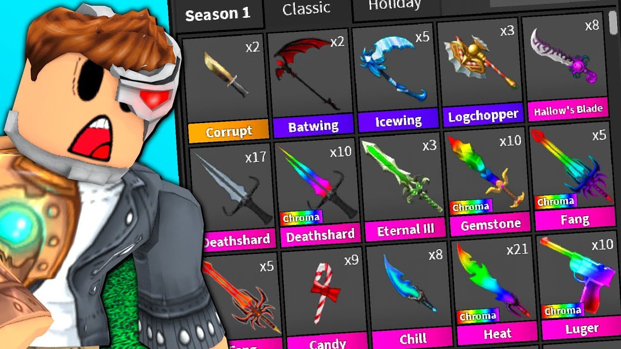 I Finally Got All Knives And Guns In Murder Mystery 2 Biggest Inventory Roblox Mm2 Youtube - the secret to getting the new godly knife in murder mystery 2 roblox