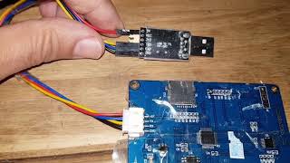 Nextion screen to TTL usb converter - How the wires connect