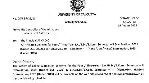 ||SEM-2 CCF& CBCS Final Exam date &form fillup||BA BSC BCOM Exam date ||