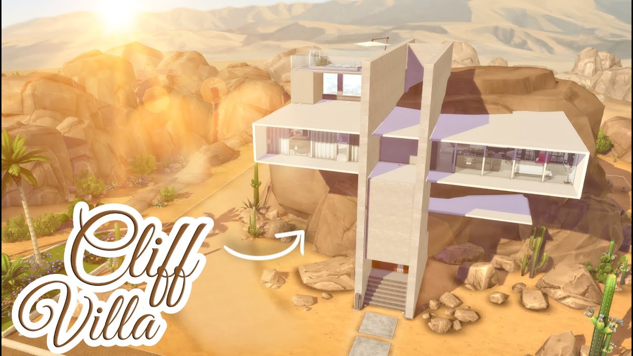 Side Cliff Bachelor's Villa Sims 4 | NO CC | The sims 4 speed build 2020 | RGR Gaming