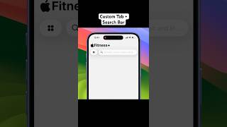 Custom Tab + Search Bar using SwiftUI | #apple #ios #animation