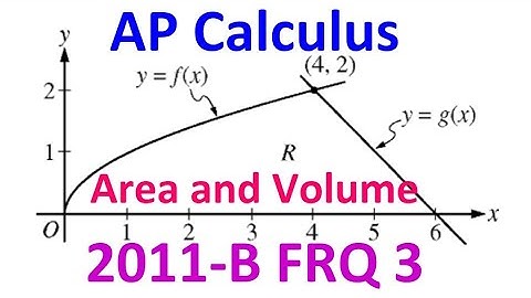 2011-B FRQ 3 - Area Between Functions and Volume by Cross Sections