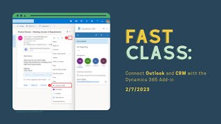Connect Outlook and CRM with the Dynamics 365 Add-in