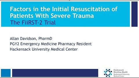 Factoren bij de eerste reanimatie van patiënten met ernstig trauma: de FiiRST-2-studie