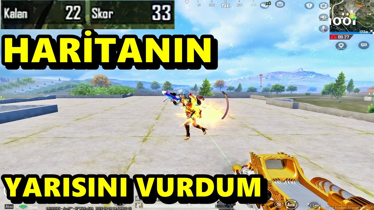 HARİTANIN YARISIN VURDUM ! MÜTHİŞ MAÇ BATUR GAME SOLO SQUAD PUBG MOBİLE