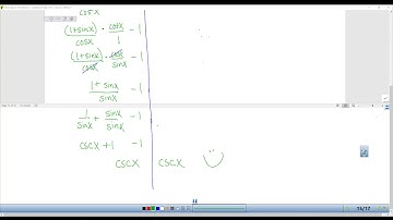 Precalculus 5.2B Verifying Trigonometric Identities