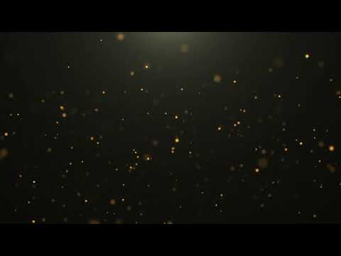 Gold Colored Particles On Black Background 4K