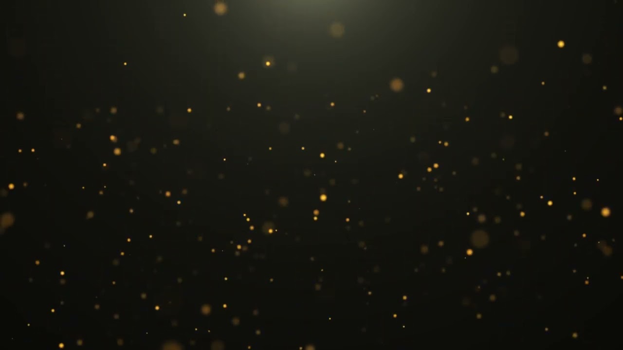 Gold Colored Particles on black Background 4K