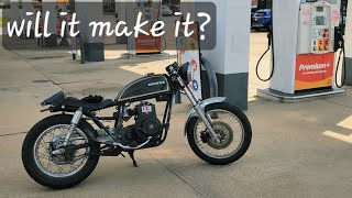 50 miles on a Mini-bike 
