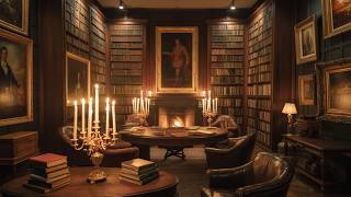 Candlelit Manor Library Vol. 2 🕯️ | Haunting Piano &amp; Strings | Dark Academia Ambience | 2 Hours