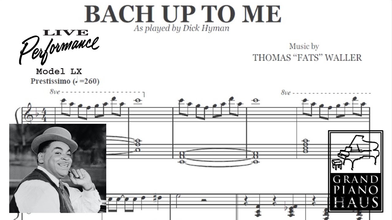 Bach Up To Me Fats Waller played by Dick Hyman Live Performance LX