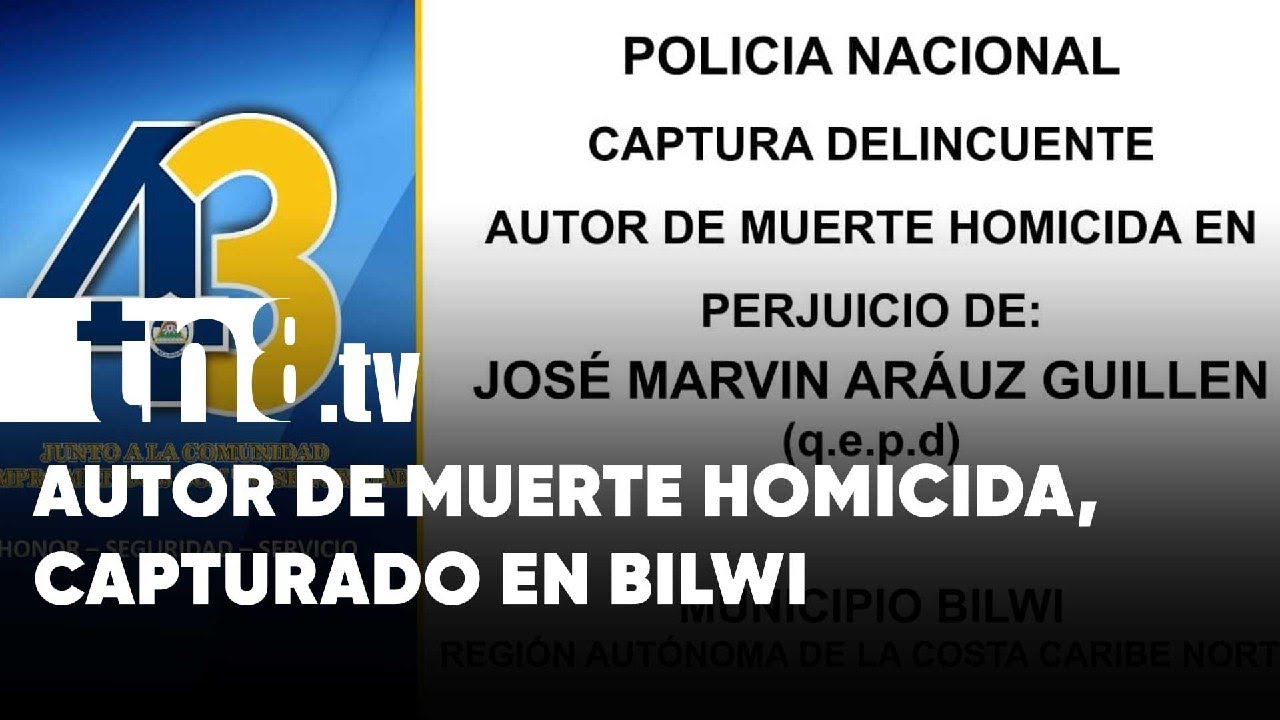 Acusado por asesinato rendirá cuenta ante la justicia en Bilwi - Nicaragua