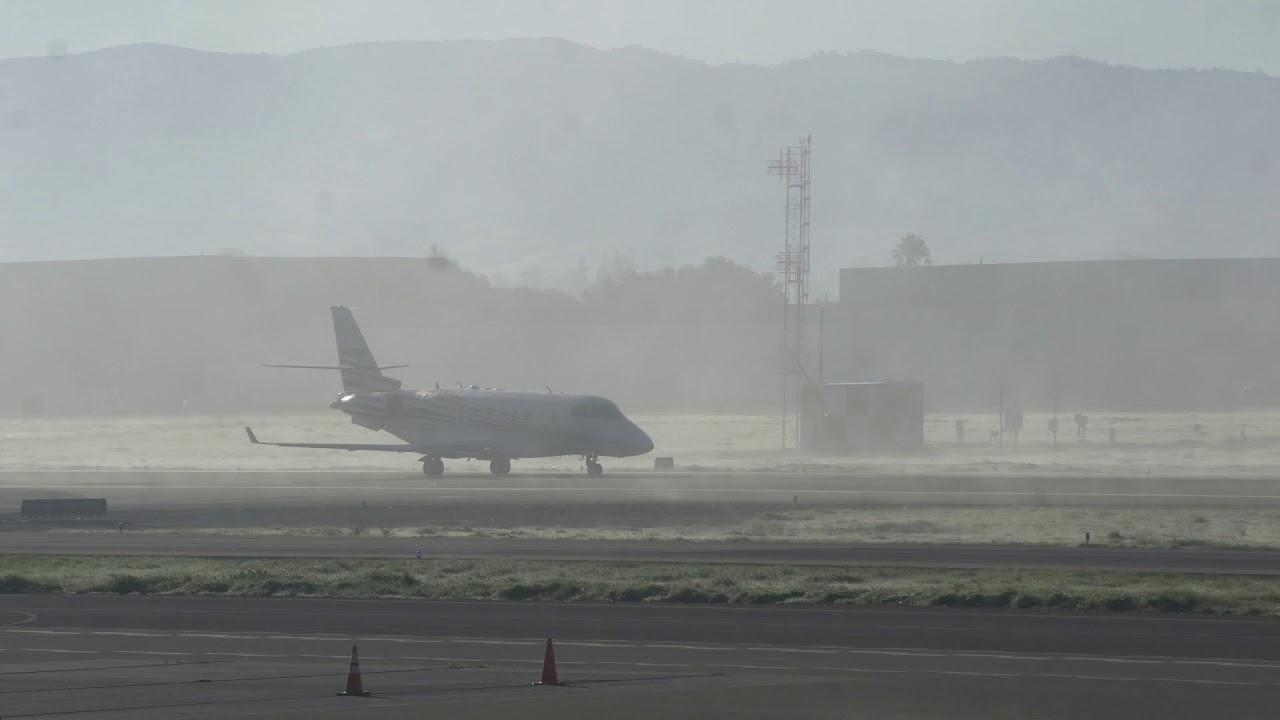 Israel Aerospace 2018 Gulfstream 200 N831BG c/n 226 departing Livermore Airport 3-19.