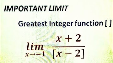 Limits involving greatest Integer Function.