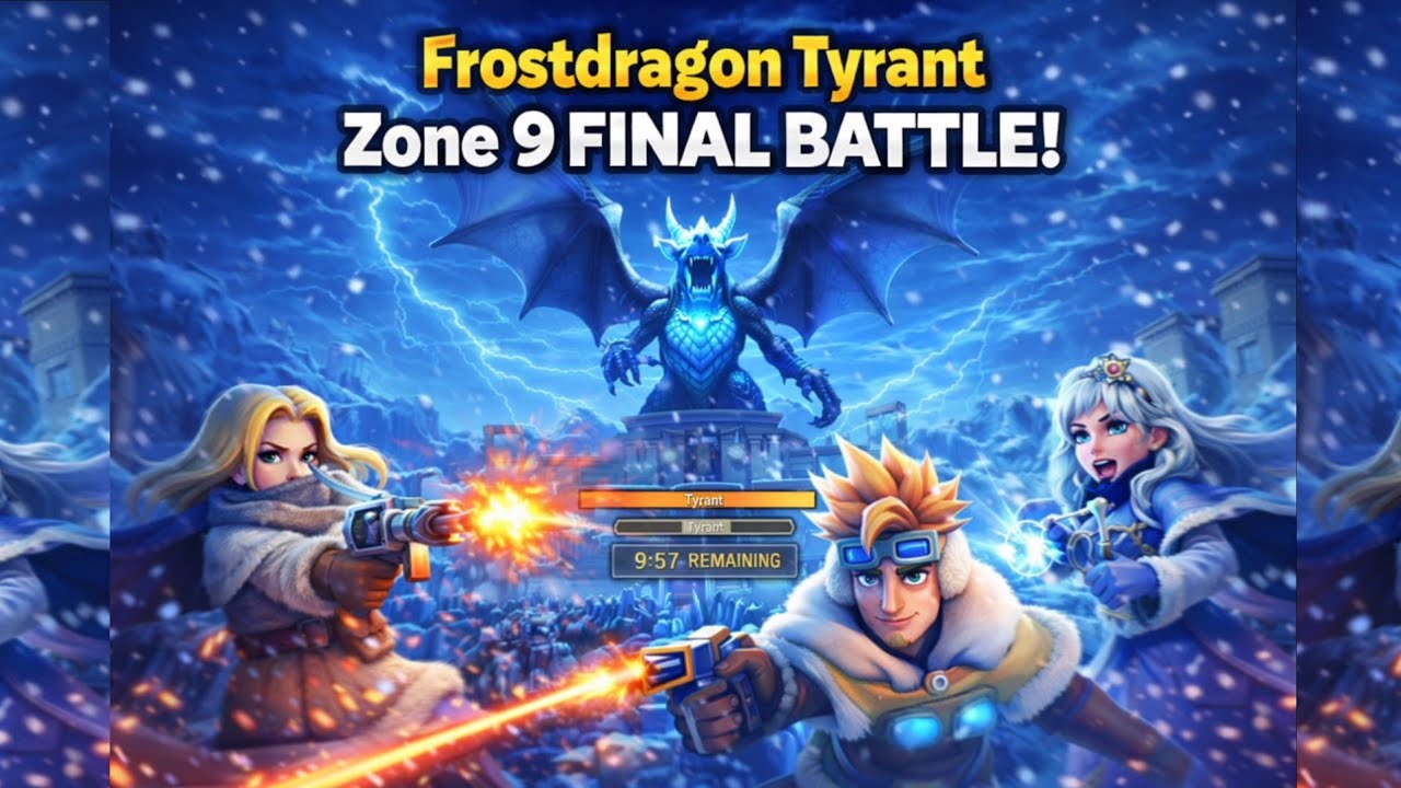 Последние 10 минут битвы с Тираном Морозного Дракона в Зоне 9 
