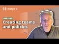 hosted·ai demo | 5. User panel - creating teams, applying policies