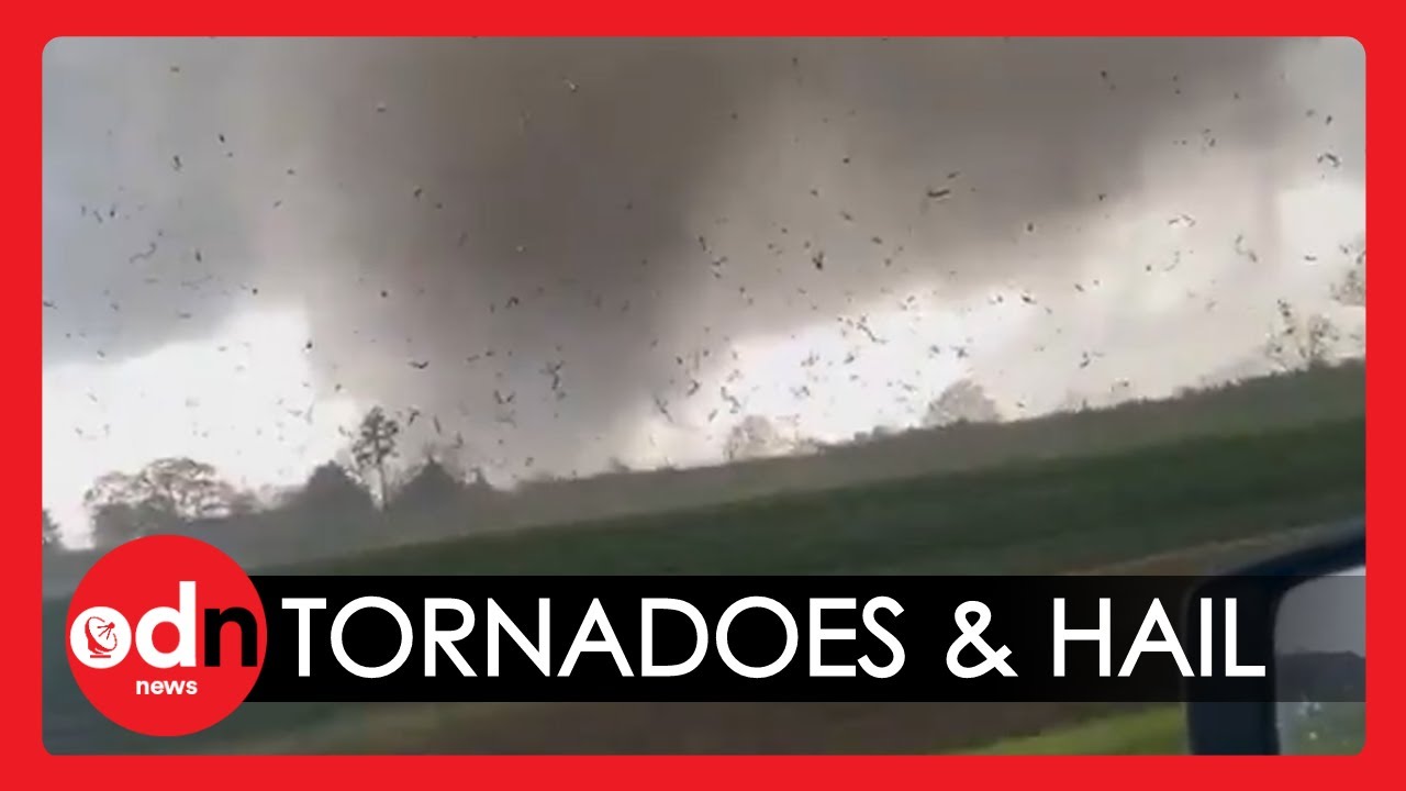 Deep South Hit by Tornadoes and Powerful Hail Storms - YouTube