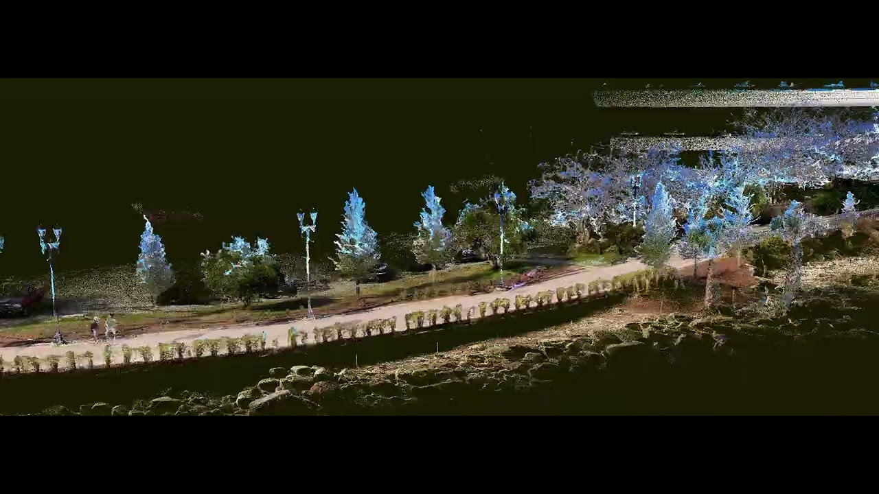 30 sec SLAM LiDAR Scan | Riverside Walk – Jacksonville, FL (Colored pointcloud)