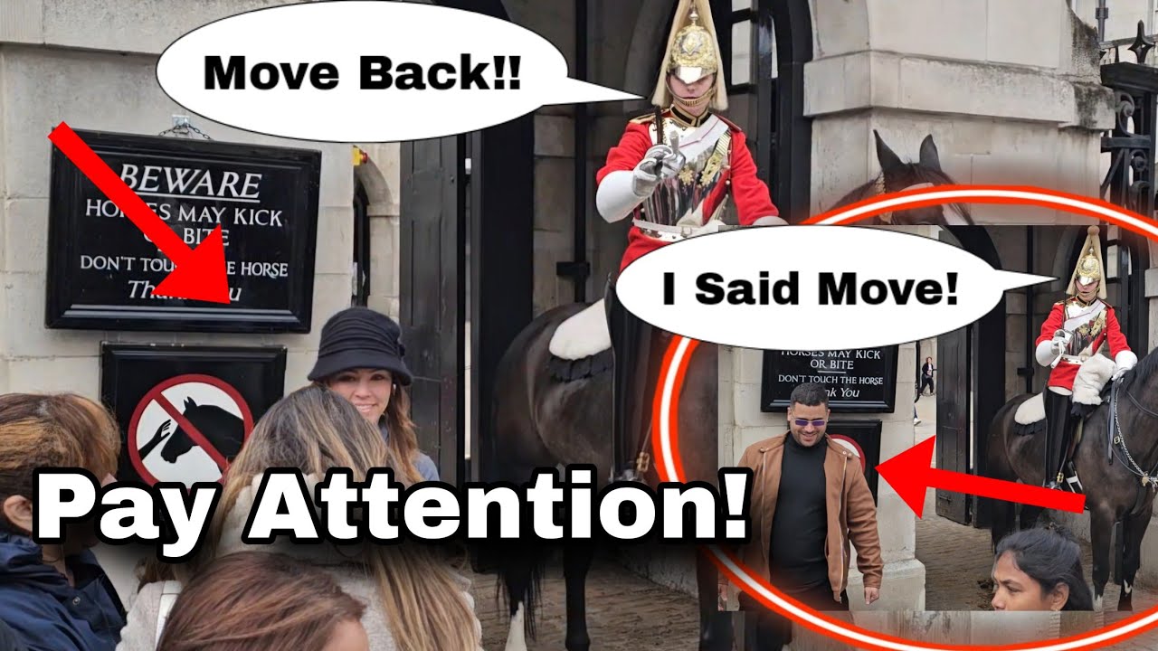 This BRILLIANT GUARD has had enough with these STUBBORN tourists!