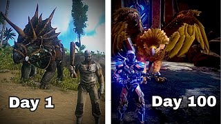 Surviving 100 Days in ARK Ultimate Mobile Edition | The Beginning: Day 1-10
