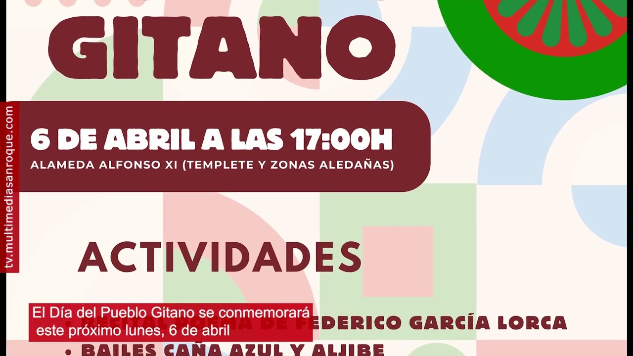 NOTICIA PREVIA DÍA PUEBLO GITANO 4 ABRIL 2026
