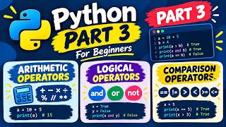 Arithmetic, Logical & Comparison Operators in Python