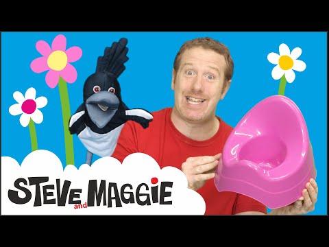 Potty Training with Steve and Maggie | Stories and Songs for Kids from Wow English TV | Potty Song