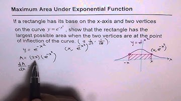 Maximum Rectangle Area Under Exponential Curve at POI