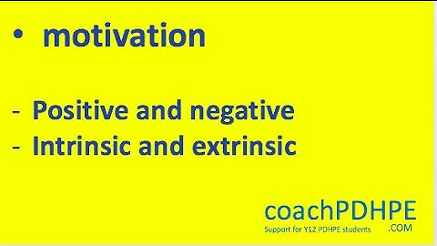 HSC PDHPE Core 2. Motivation